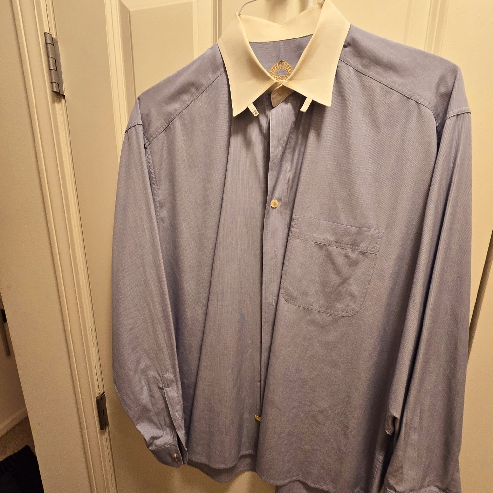 Men's Blue and White dress shirt exclusively by Karstadt Department Store.